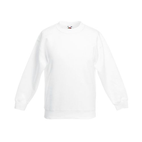 Fruit Of The Loom Kids Classic Set-In Sweatshirt White